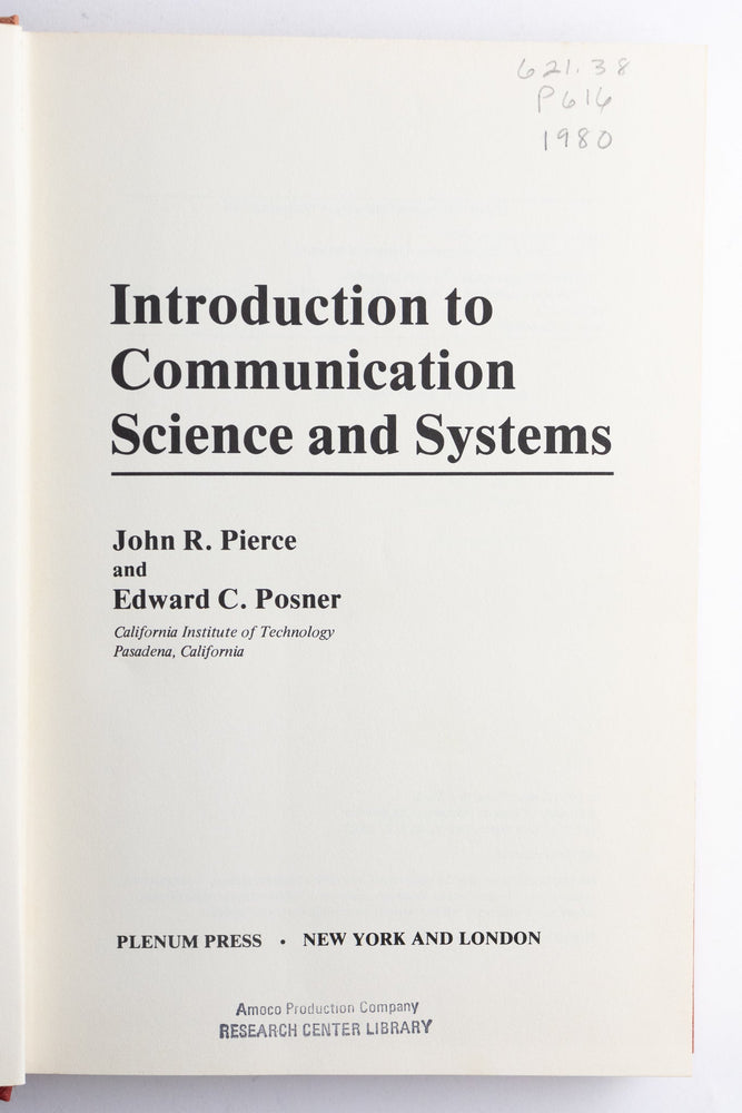 Introduction to Communication Science and Systems (ONLINE ORDER ONLY)
