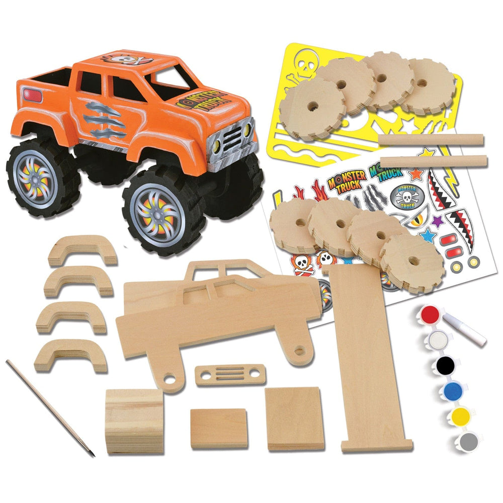 Monster Truck Buildable Wood Craft & Paint Kit (ONLINE ORDER ONLY)