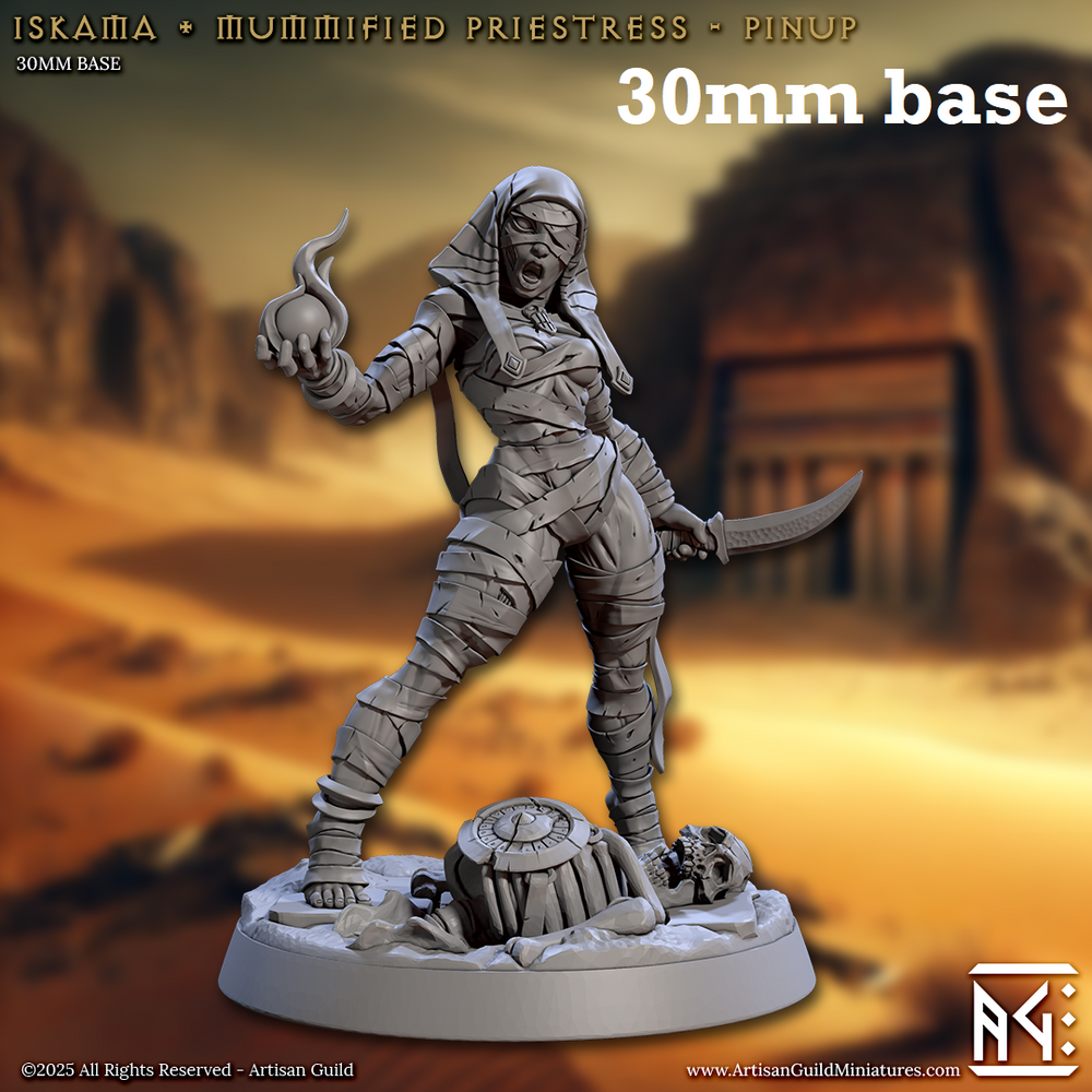Iskama, Mummified Priestess (Female Undead Mummy) (Online Only)