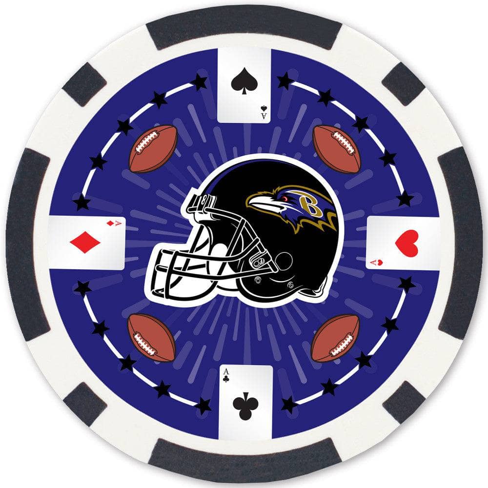 Baltimore Ravens 100 Piece Poker Chips (ONLINE ORDER ONLY)