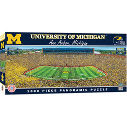Michigan Wolverines - 1000 Piece Panoramic Jigsaw Puzzle - Center View (ONLINE ORDER ONLY)