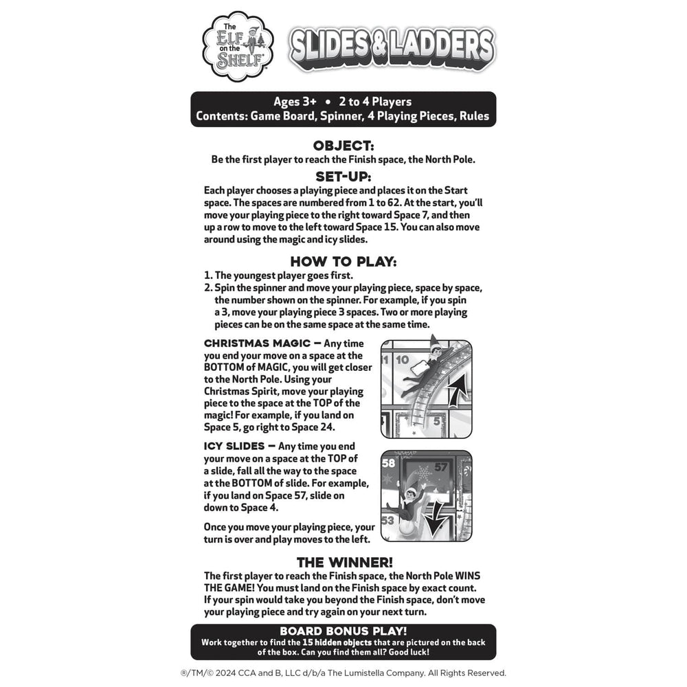Elf on the Shelf - Slides and Ladders Board Game (ONLINE ORDER ONLY)