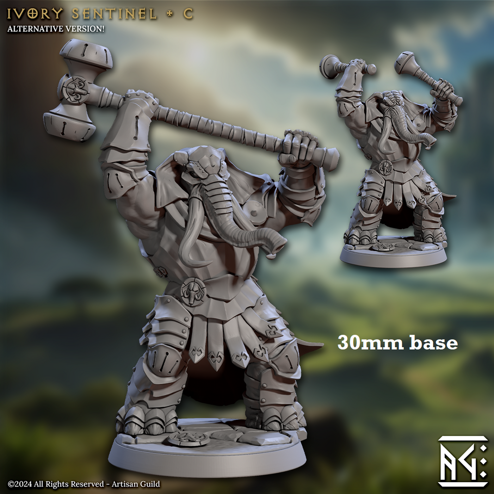 Ivory Sentinel - Sculpt C (Male Loxodon Warrior) (Online Only)