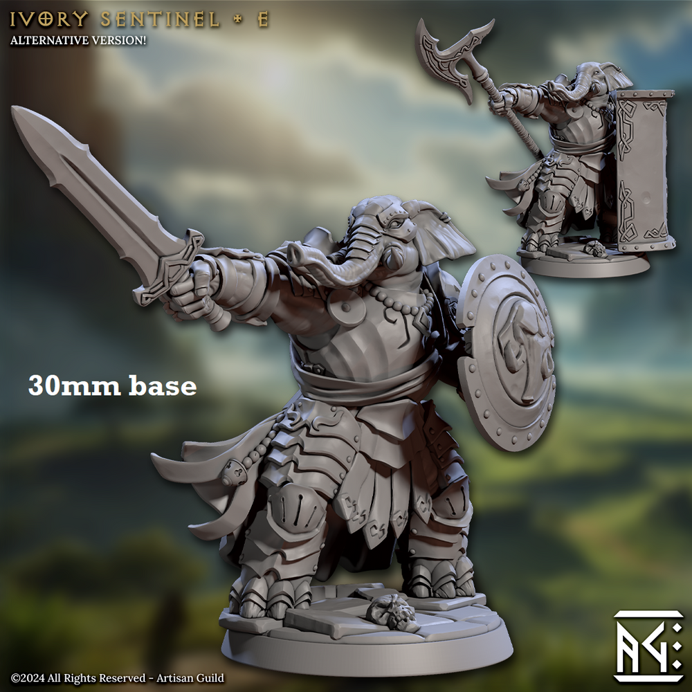 Ivory Sentinel - Sculpt E (Female Loxodon Warrior) (Online Only)