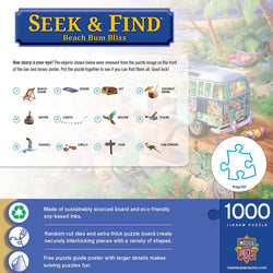 Seek & Find - Beach Bum Bliss 1000 Piece Jigsaw Puzzle