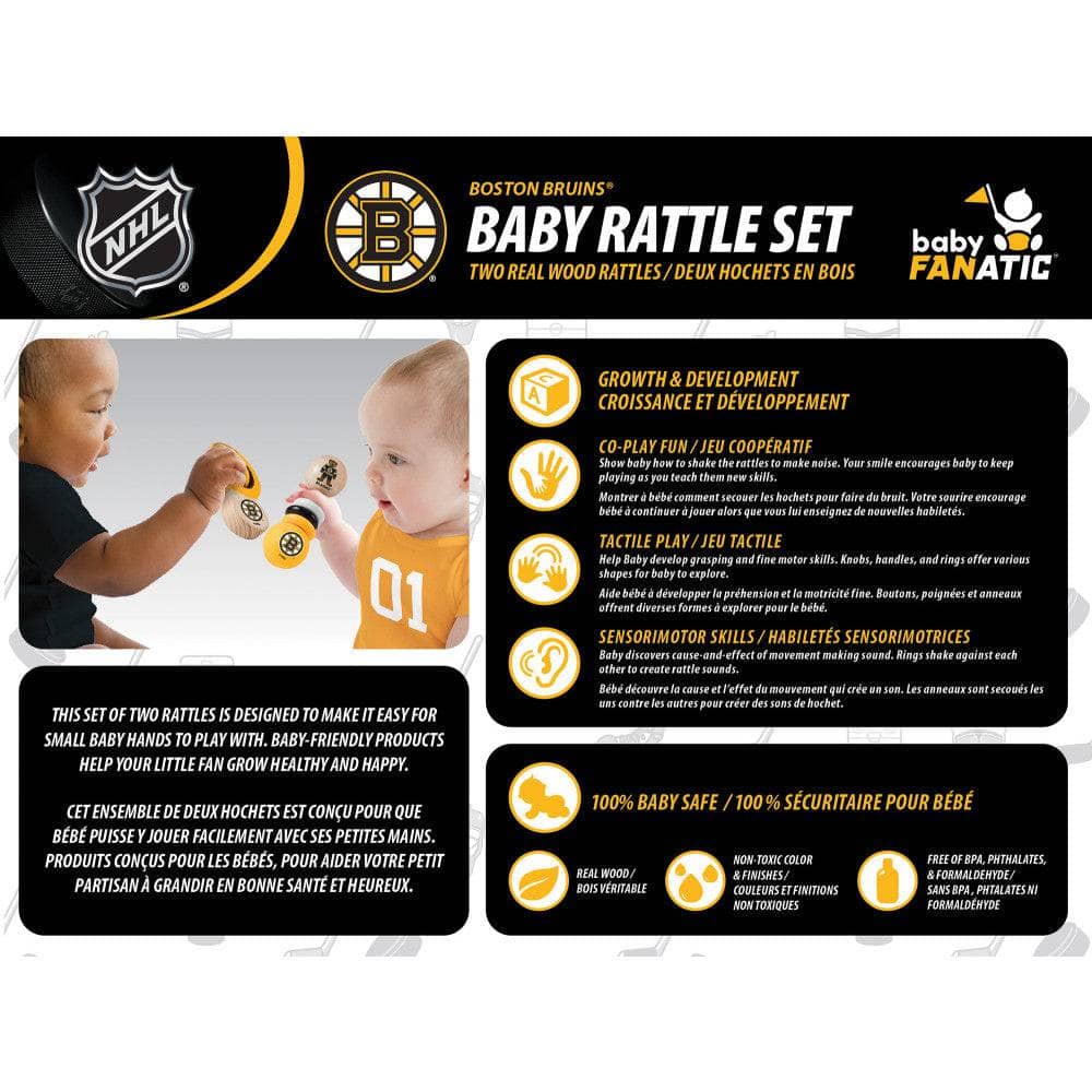 Boston Bruins - Baby Rattles 2-Pack (ONLINE ORDER ONLY)
