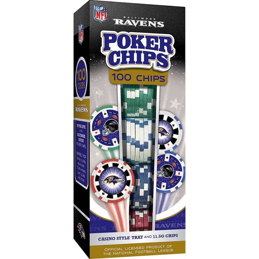 Baltimore Ravens 100 Piece Poker Chips (ONLINE ORDER ONLY)