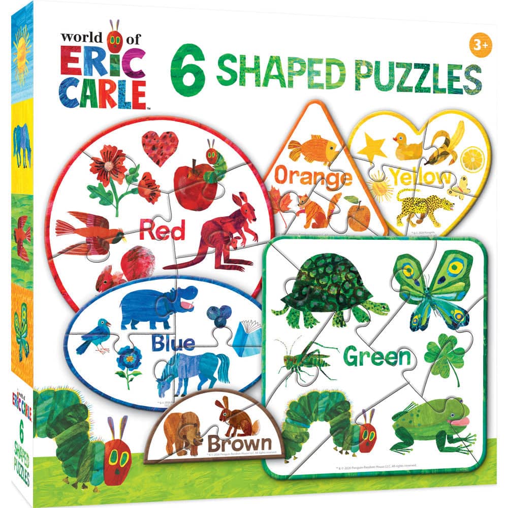 Eric Carle - Colors 6-Pack Mini Shaped Jigsaw Puzzles (ONLINE ORDER ONLY)