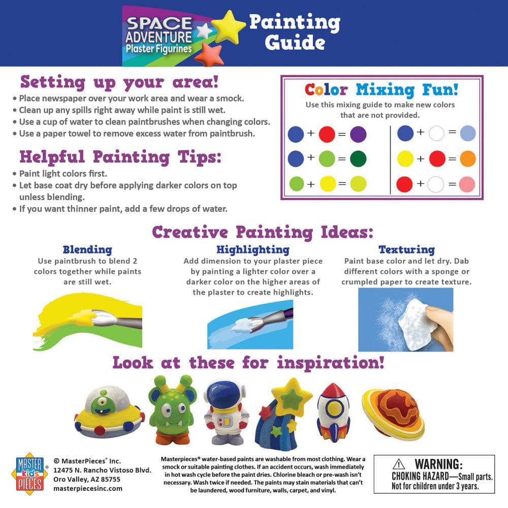 Space Adventure - Plaster Figurine Paint Set (ONLINE ORDER ONLY)