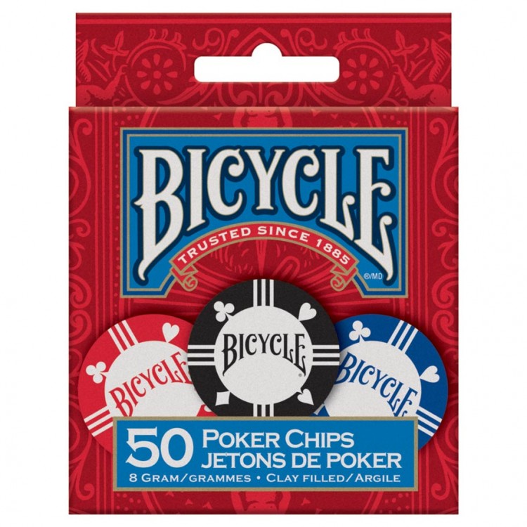 Bicycle Poker Chips - 50ct (ONLINE ORDER ONLY)