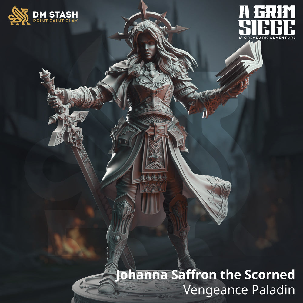 Johanna Saffron the Scorned, Vengeance Paladin (Female Human Paladin) (Online Only)