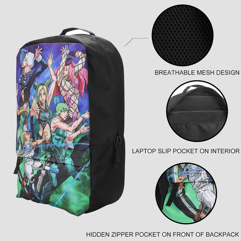 JoJo's Bizarre Adventure Stone Ocean Group Collage Laptop Backpack (Online Order Only)