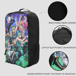 JoJo's Bizarre Adventure Stone Ocean Group Collage Laptop Backpack (Online Order Only)