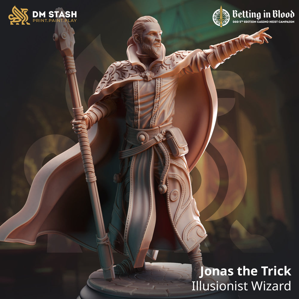 Jonas the Trick, Illusionist Wizard (Male Human Wizard) (Online Only)