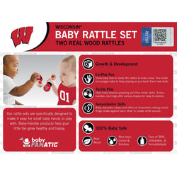 Wisconsin Badgers - Baby Rattles 2-Pack (ONLINE ORDER ONLY)