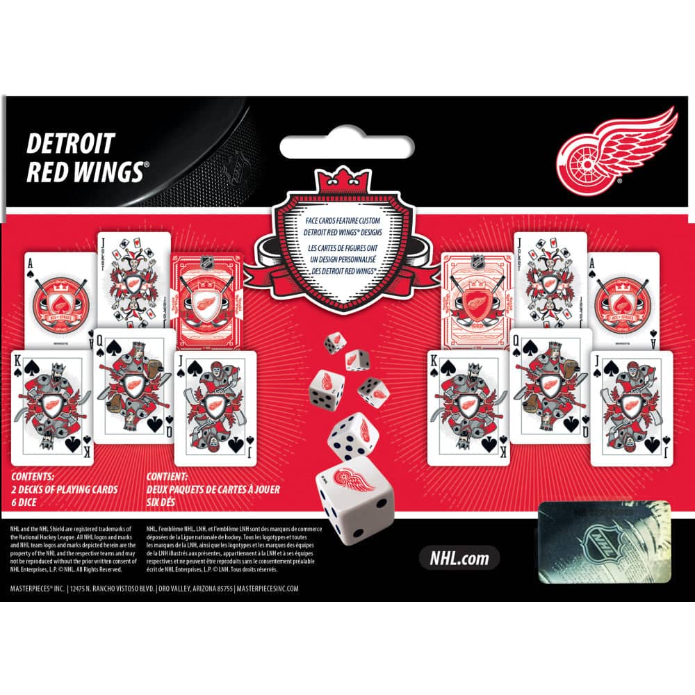 Detroit Red Wings - 2-Pack Playing Cards & Dice Set (ONLINE ORDER ONLY)