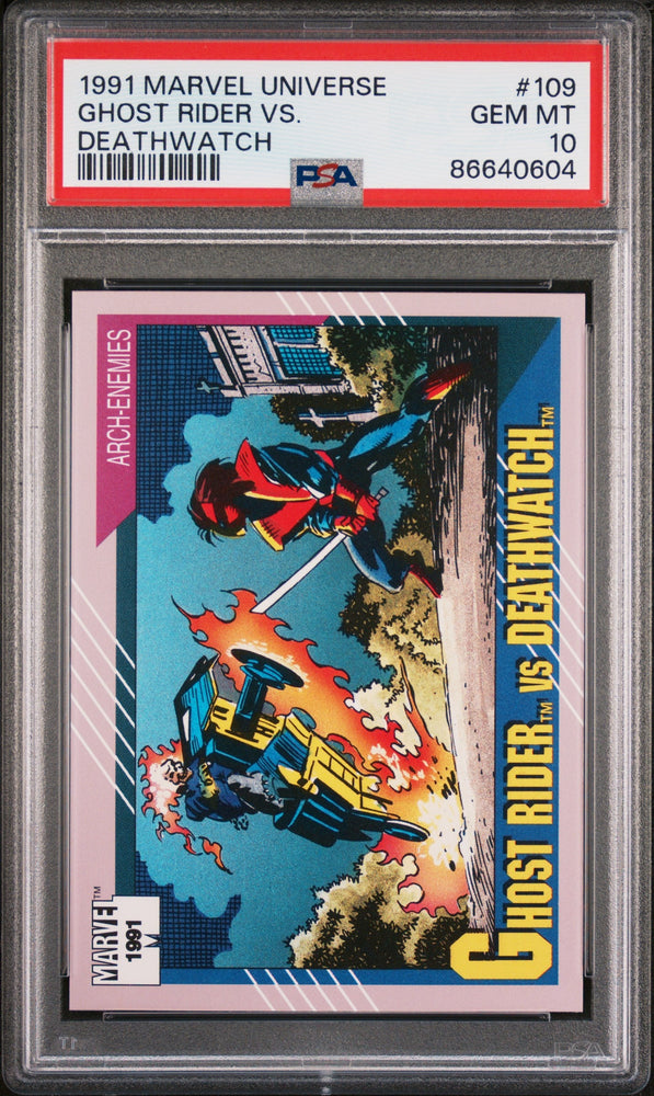 1991 MARVEL UNIVERSE GHOST RIDER VS. DEATHWATCH #109 - PSA 10 (Online Order Only)