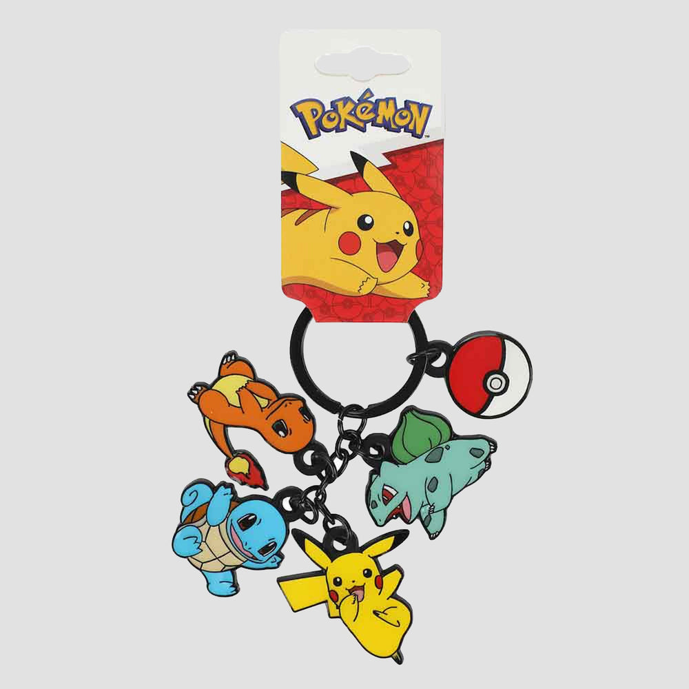 Pokemon Kanto Starters Enamel Multi-Charm Keychain (Online Order Only)