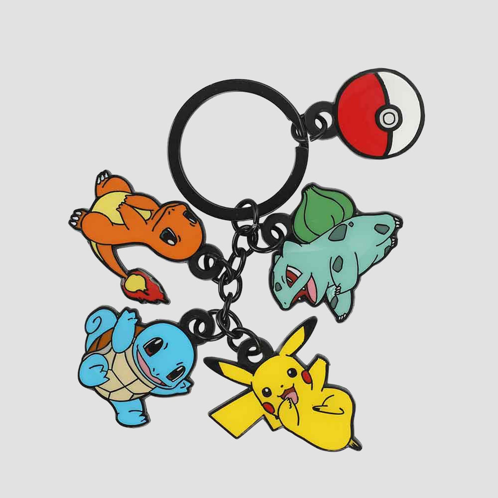 Pokemon Kanto Starters Enamel Multi-Charm Keychain (Online Order Only)