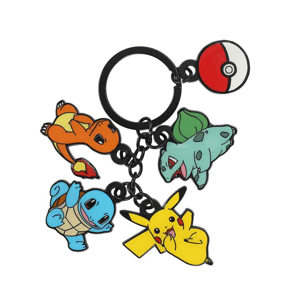 Pokemon Kanto Starters Enamel Multi-Charm Keychain (Online Order Only)
