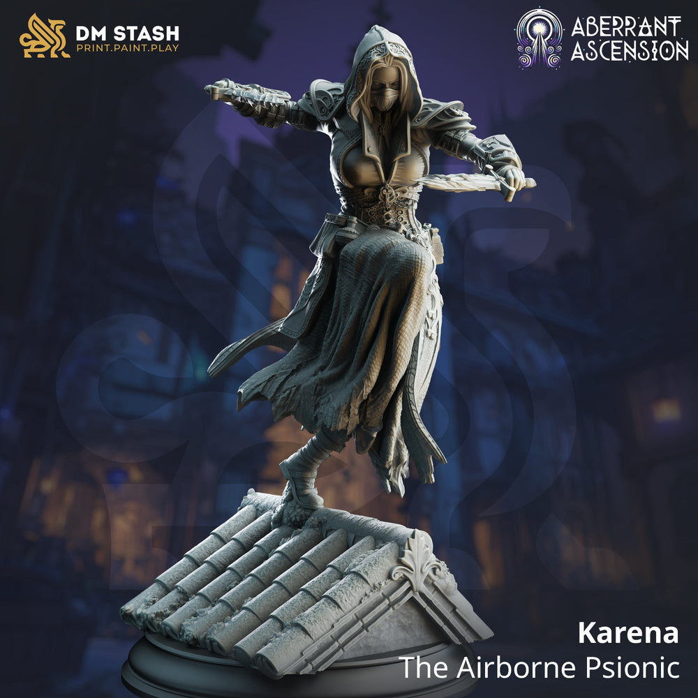 Karena, the Airborne Psionic (Female Half-Elf Assassin) (Online Only)