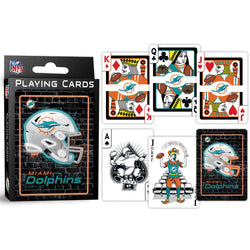 Miami Dolphins Neon-Styled Playing Cards - 54 Card Deck (ONLINE ORDER ONLY)