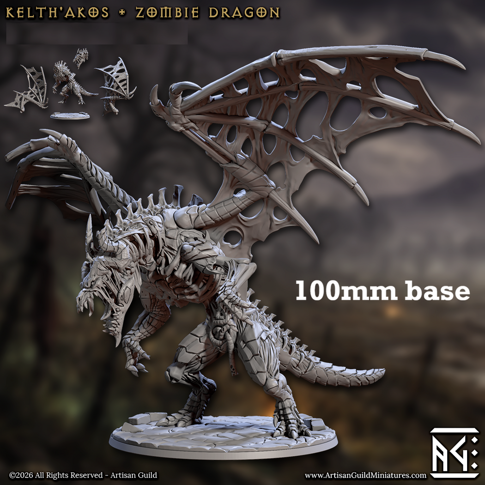 Kelth'akos, Zombie Dragon (Undead Epic Boss) (ONLINE ORDER ONLY)