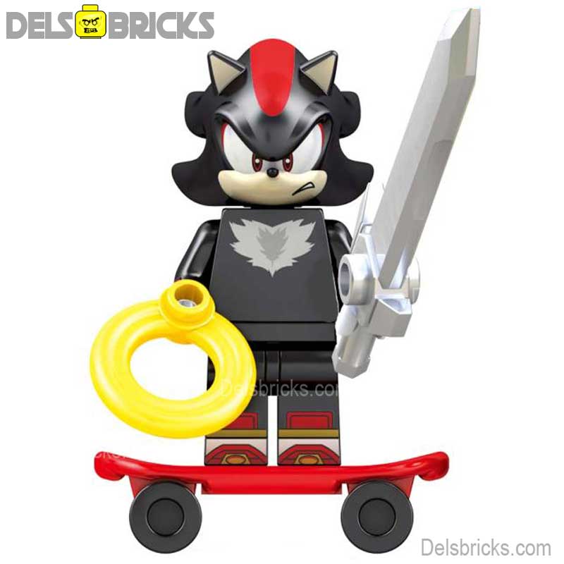 Shadow from Sonic The Hedgehog Lego Minifigures Custom toys (ONLINE ORDER ONLY)