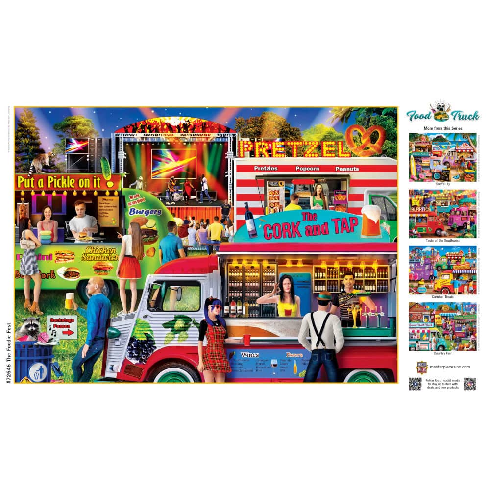 Food Truck Roundup - The Foodie Fest 1000 Piece Jigsaw Puzzle
