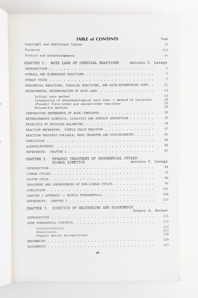 Kinetics of Geochemical Processes (ONLINE ORDER ONLY)