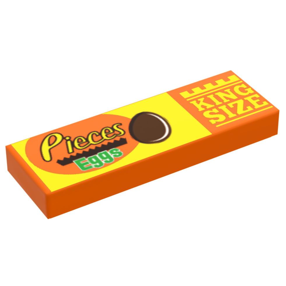 Pieces King Size Chocolate Eggs (Easter) - B3 Customs® Printed 1x3 Tile (Online Order Only)