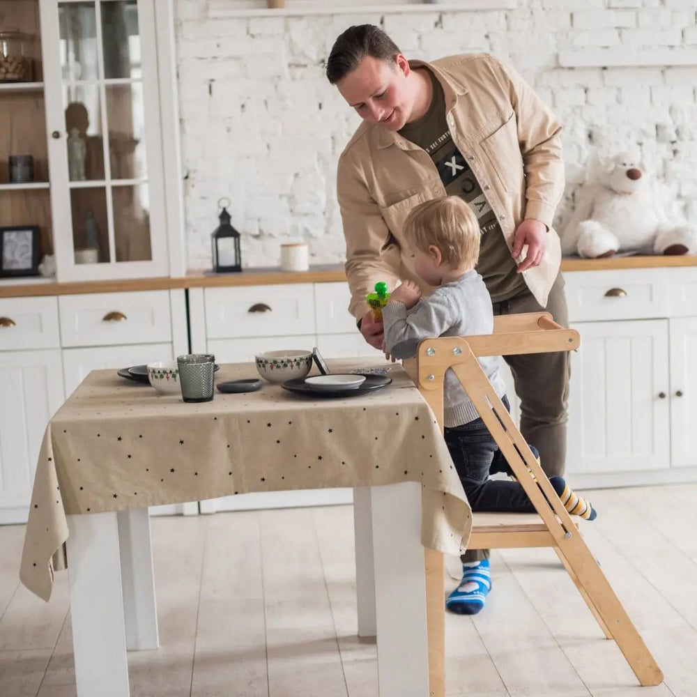 Foldable Step Stool for Toddlers - Kid Chair That Grows - Beige (ONLINE ORDER ONLY)