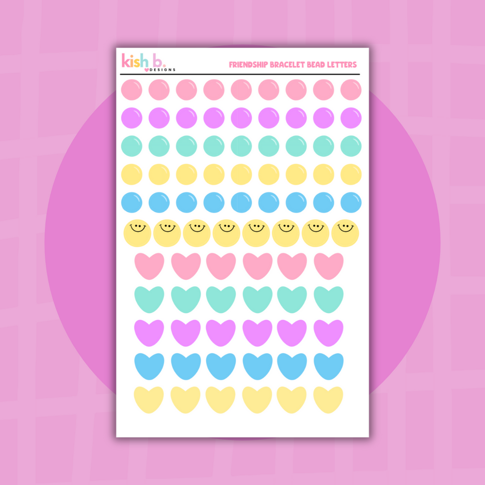 Friendship Bracelet| Bead Letters| DIY Sticker Kit (ONLINE ORDER ONLY)