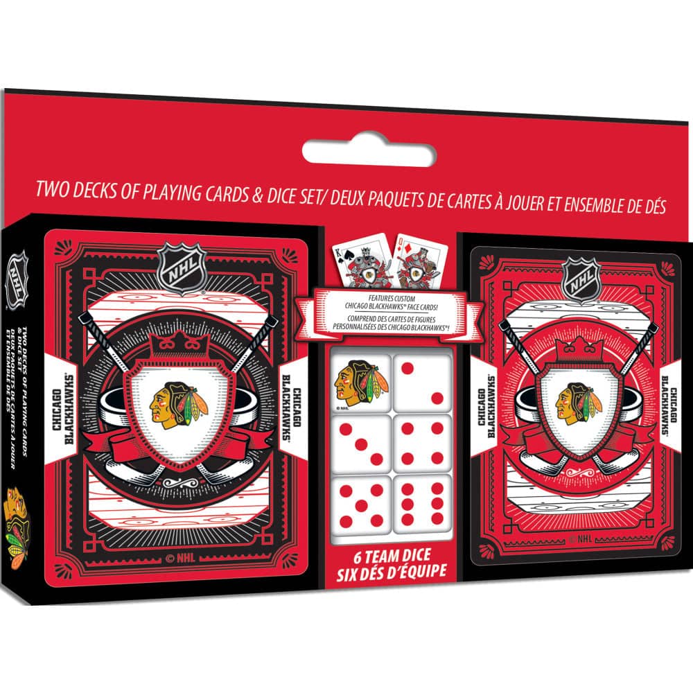 Chicago Blackhawks - 2-Pack Playing Cards & Dice Set (ONLINE ORDER ONLY)