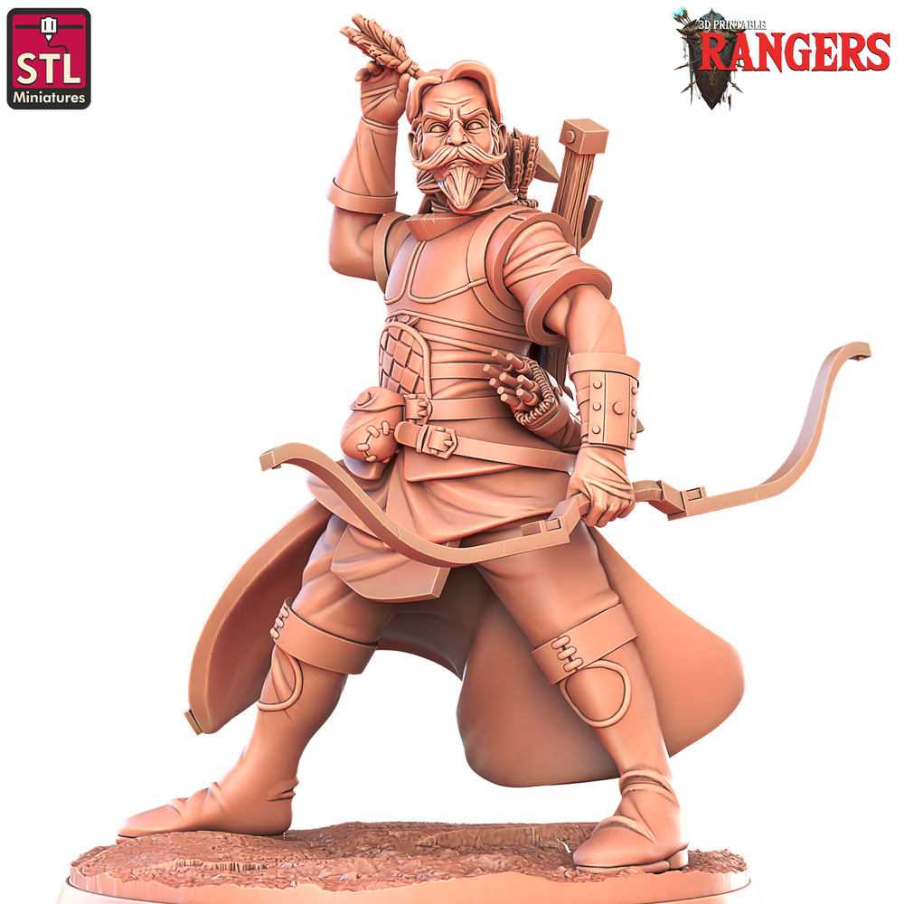 3D Printed STL Miniatures Ranger Companions Set Rangers  28 - 32mm War Gaming D&D (Online Only)