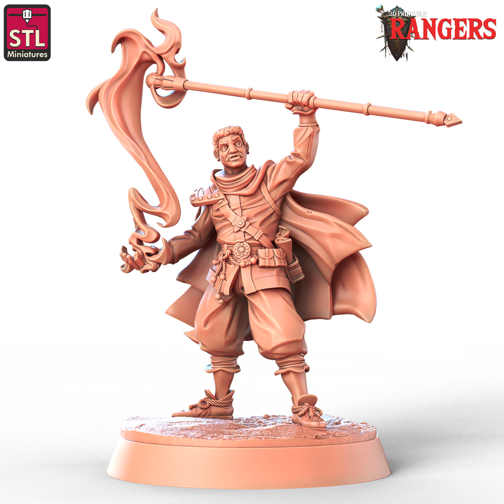 3D Printed STL Miniatures Ranger Companions Set Rangers  28 - 32mm War Gaming D&D (Online Only)