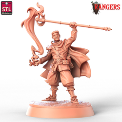 3D Printed STL Miniatures Ranger Companions Set Rangers  28 - 32mm War Gaming D&D (Online Only)