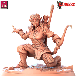 3D Printed STL Miniatures Ranger Companions Set Rangers  28 - 32mm War Gaming D&D (Online Only)