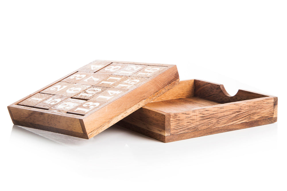 Wooden Magic Square Board - Fifteen Puzzle Game (Online Order Only)