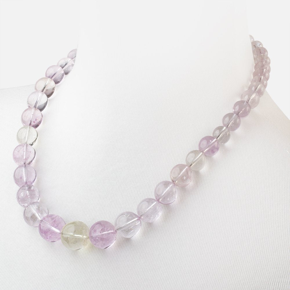 Kunzite Plain Round Necklace with a 14kt Gold Clasp AAA (ONLINE ORDER ONLY)