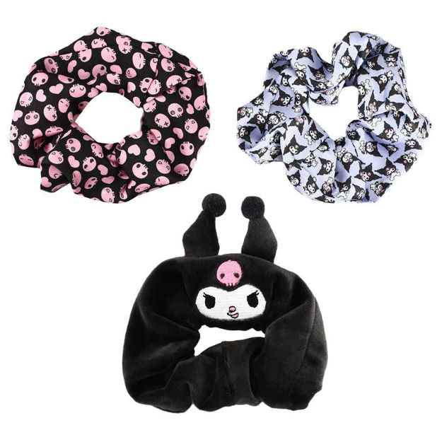 Sanrio Kuromi Scrunchie 3-Pc Set (Online Order Only)