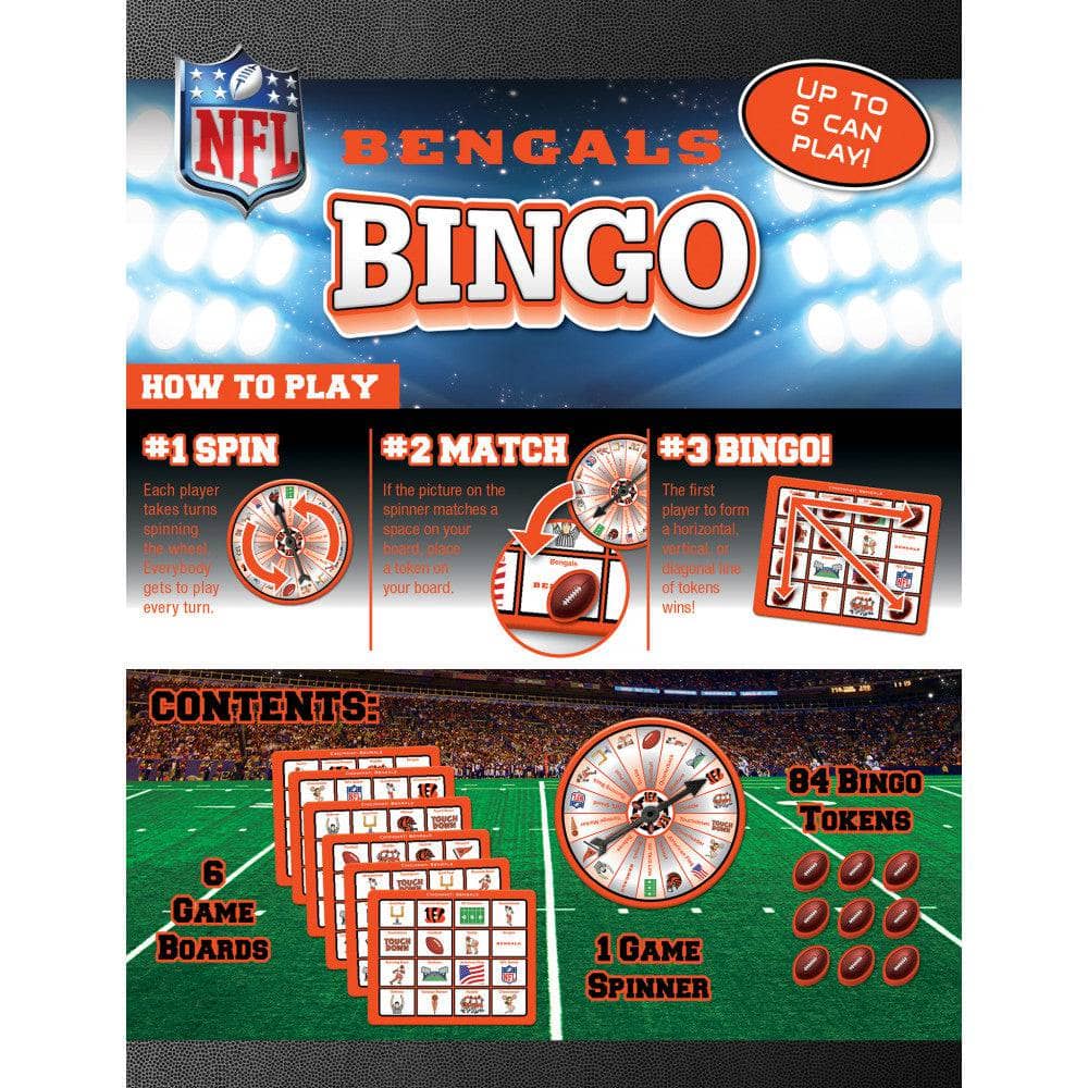 Cincinnati Bengals NFL Bingo Game (ONLINE ORDER ONLY)