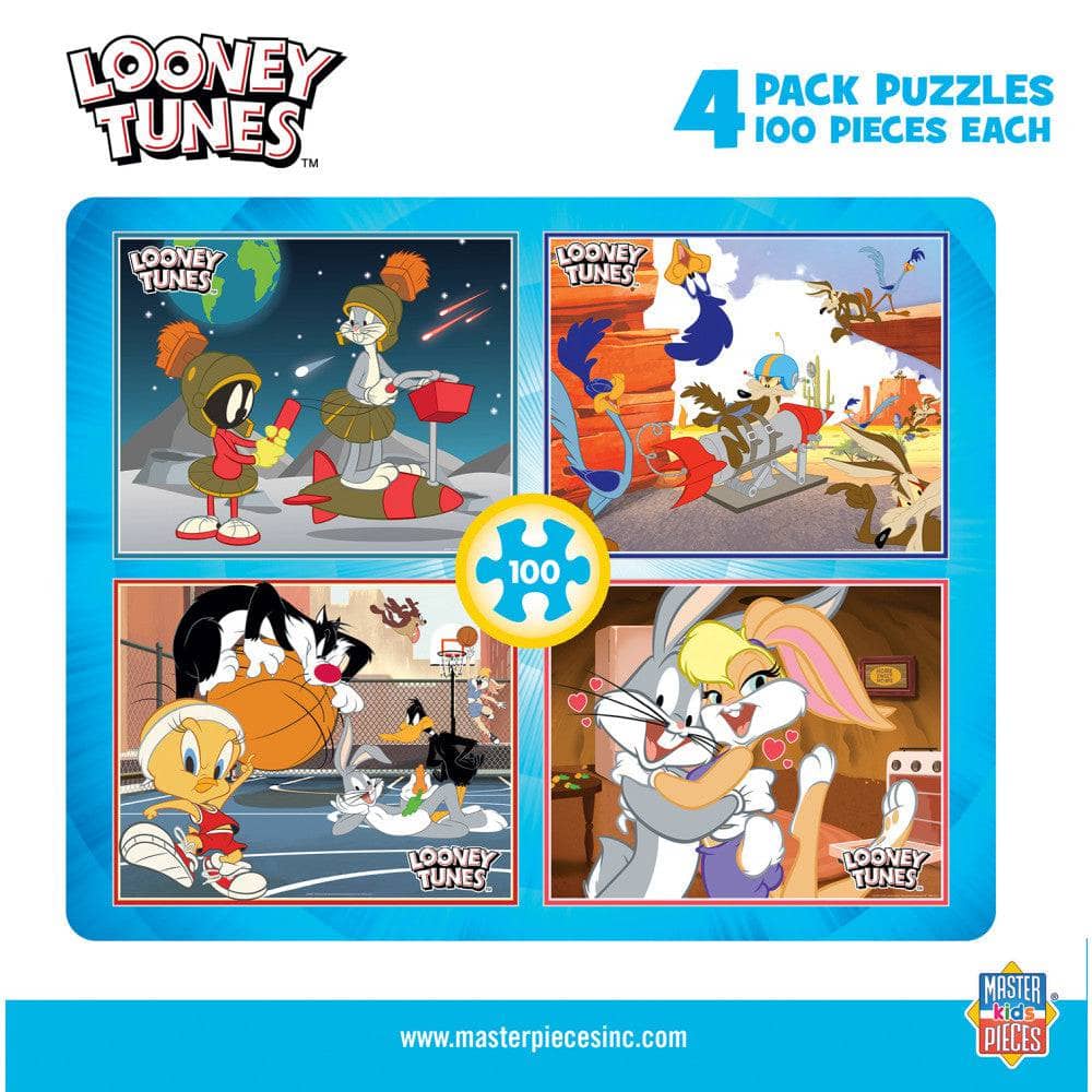 Looney Tunes 4-Pack 100 Piece Jigsaw Puzzles (ONLINE ORDER ONLY)