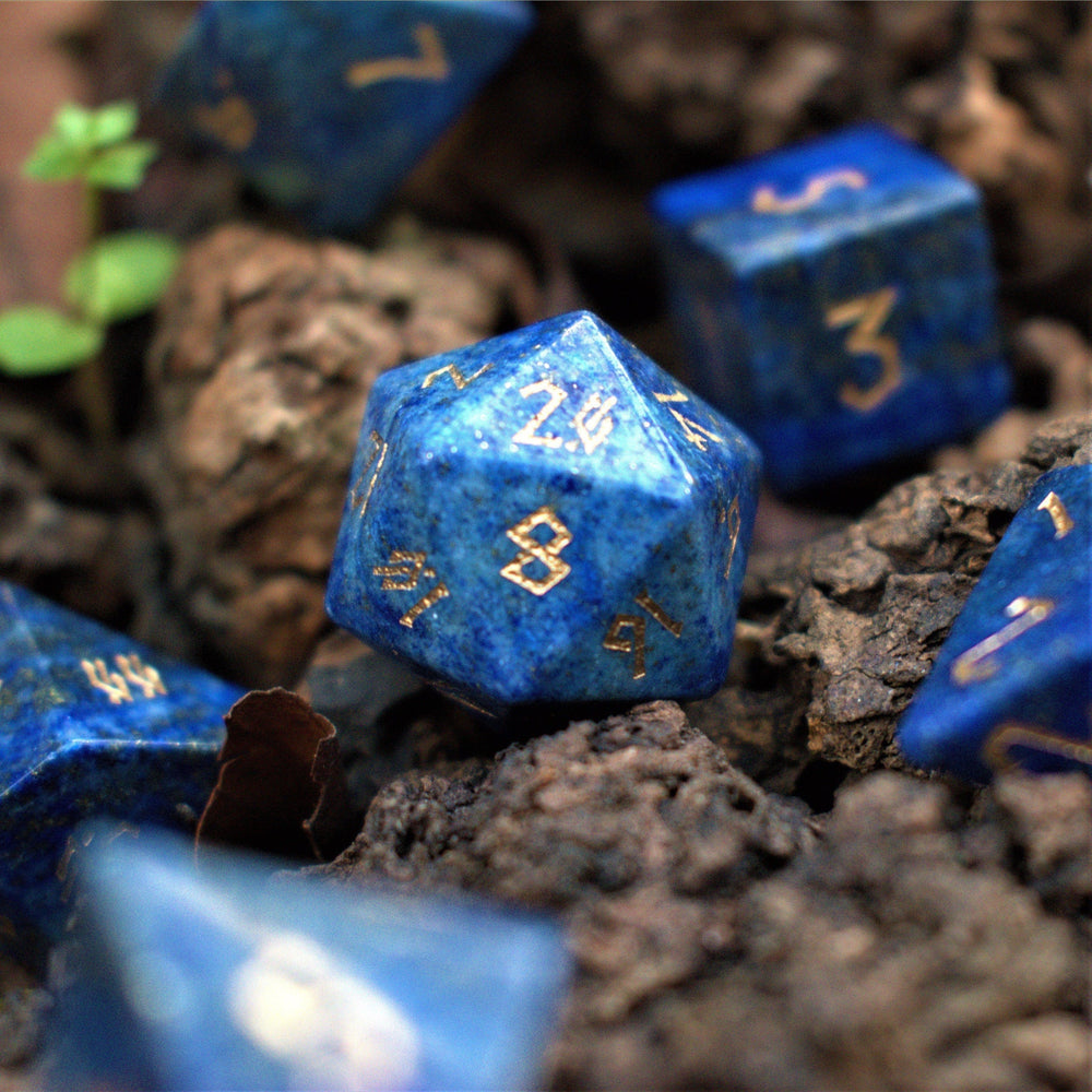 Lapis Lazuli Stone Dice Set (ONLINE ORDER ONLY)
