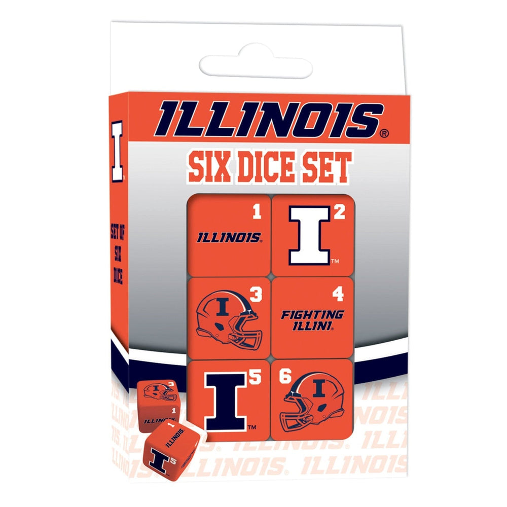 Illinois Fighting Illinois Dice Set - 19mm (ONLINE ORDER ONLY)