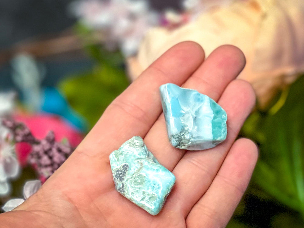 Polished Larimar Slices, Good Quality (ONLINE ORDER ONLY)