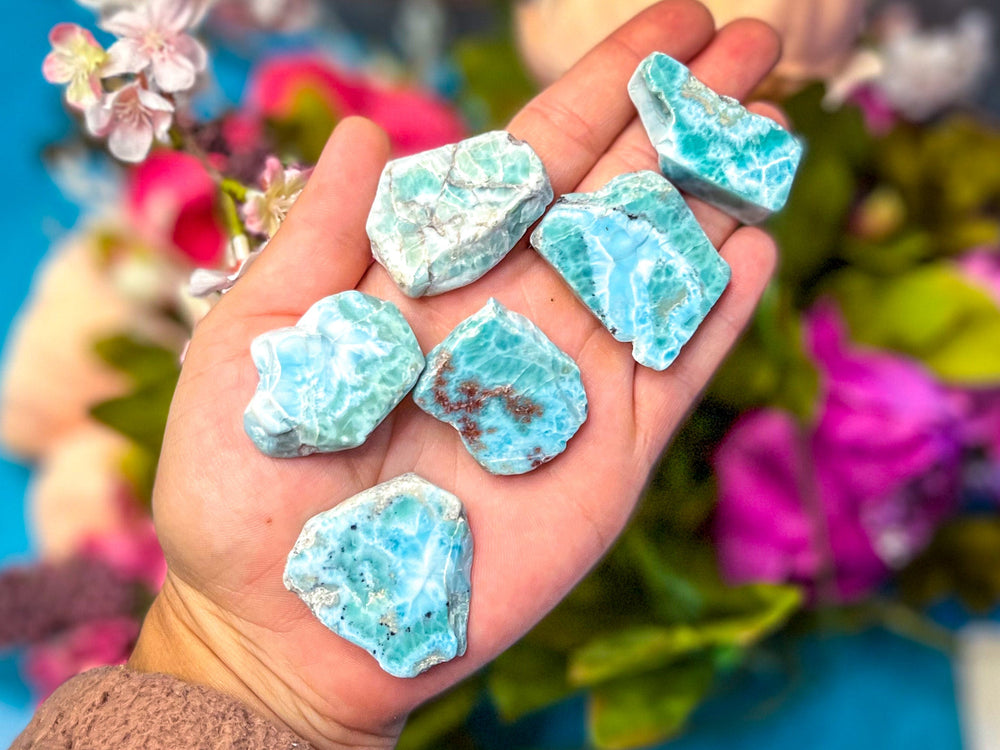 Polished Larimar Slices, Good Quality (ONLINE ORDER ONLY)