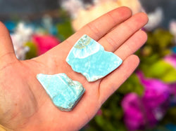 Polished Larimar Slices, Good Quality (ONLINE ORDER ONLY)