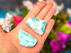 Polished Larimar Slices, Good Quality (ONLINE ORDER ONLY)