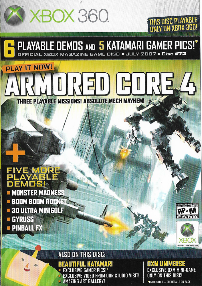 Official Xbox Magazine Demo Disc #72 (Xbox 360) (ONLINE ORDER ONLY)